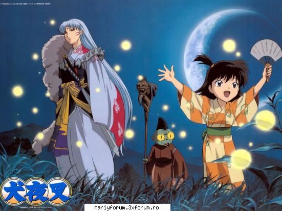 grupa lui sessh este alcatuita din sesshomaru cel parul lung alb rin fetita parul brunet demonul