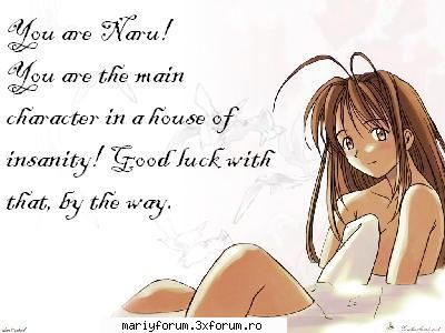 Afla ce personaj Love Hina esti - Sunt curioasa cine sunteti voi. Eu sunt Naru - Love Hina