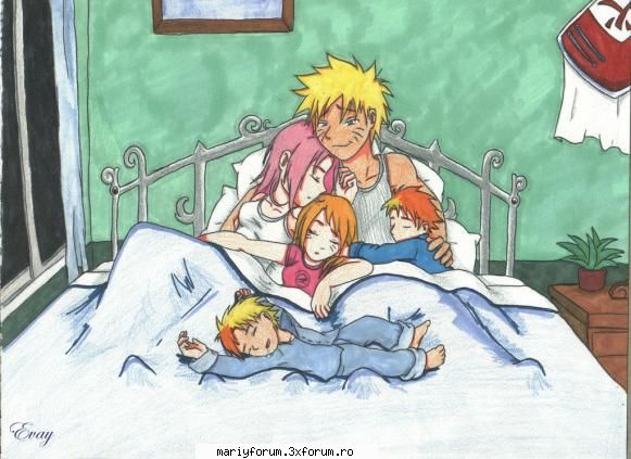 Poze - sakura, naruto si copii lor - Naruto