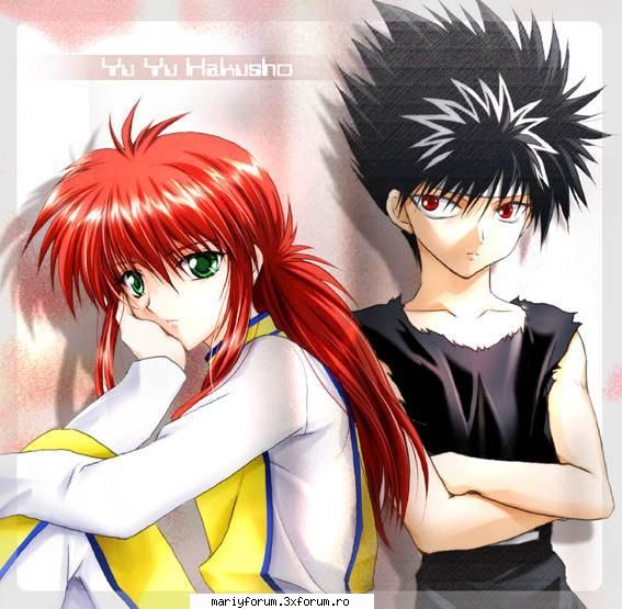 kurama - e foarte frumos si puternic si.....app....hiei - Yu Yu Hakuso