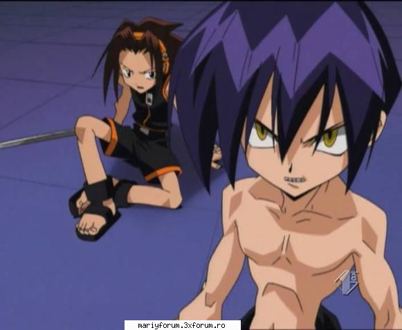 leny vs horohoro - tao len e super dragutz si imi place privirea lui - Shaman King