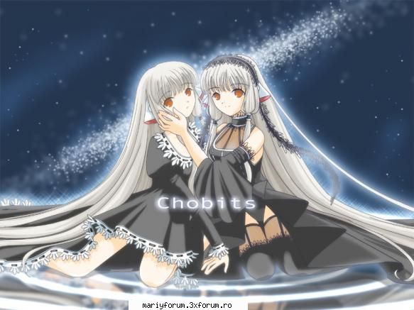 povestea - sunt 2 fete gemene dar nu sunt chiar oameni sunt - Chobits