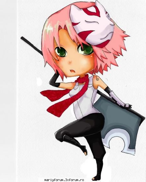 sakura - Sakura chibi ANBU - Naruto